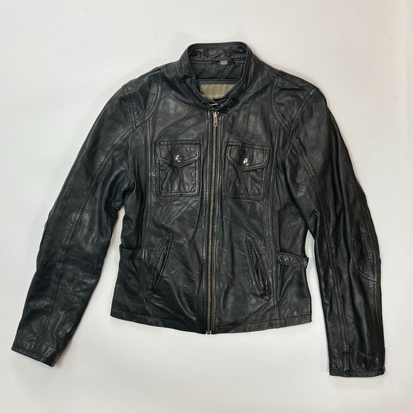 Bod & Christensen Vintage Leather Moto Jacket - Picture 1 of 14